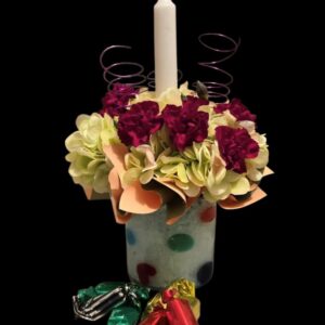 Affordable Birthday flowers under $50 with local delivery to Jefferson, Glidden, IA, Scranton and other nearby areas. Flowers, candle and sweet treats!