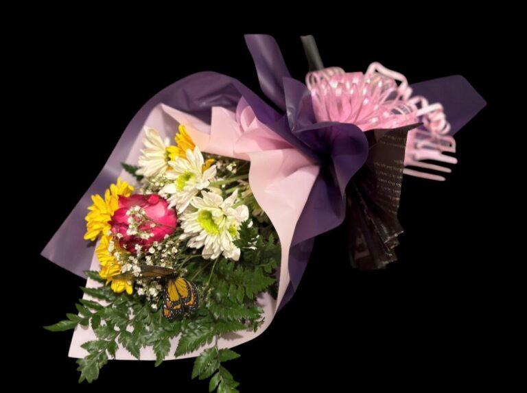 Affordable gift bouquets under $50 with Purple and Pink Hand-Tied design for Greene County delivery