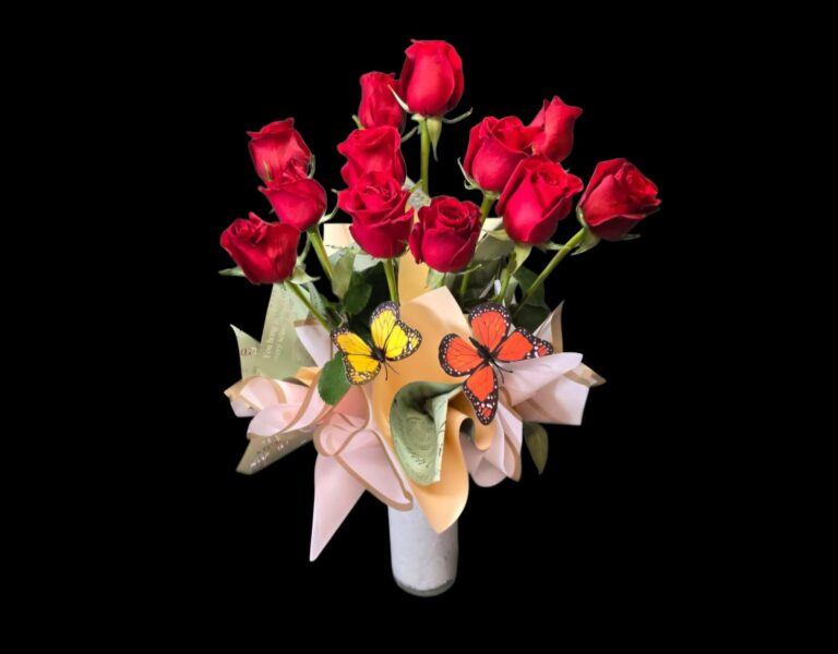 A dozen Red Roses, (12 roses). Premium ruby red roses delivered to Jefferson, Iowa, Scranton & Boone, IA Area and Surrounding Communities. DELIVERED