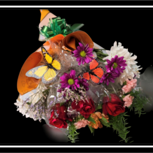 Hand Tied Mix Flower Bouquet with Roses - Spring Flowers