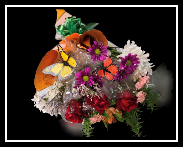 Hand Tied Mix Flower Bouquet with Roses - Spring Flowers
