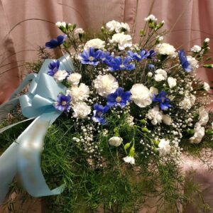 Forget Me Not Casket Arrangement