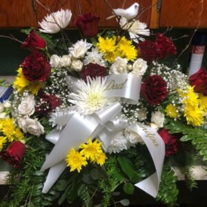 In God’s Hands Casket Arrangement