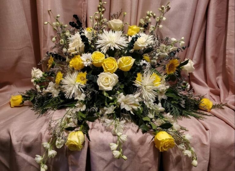 Mornings Mist Casket Arrangement