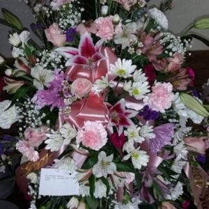 Three Piece Pink Mixed Funeral Package