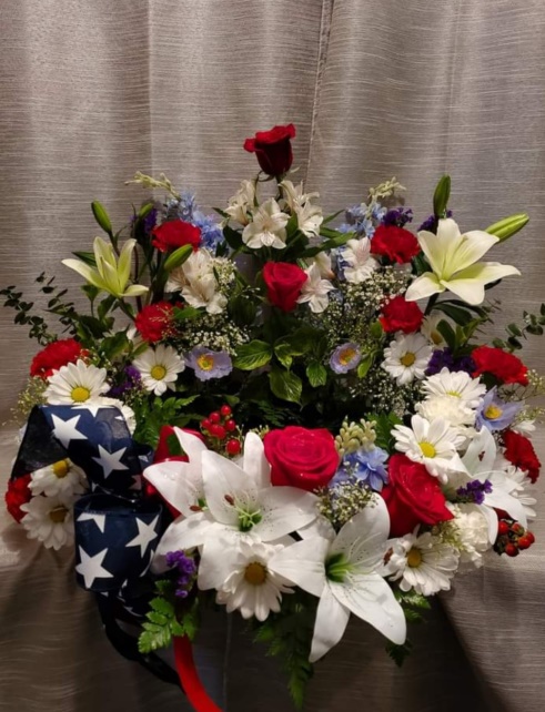 We Salute You Military Inspired Cremation Centerpiece