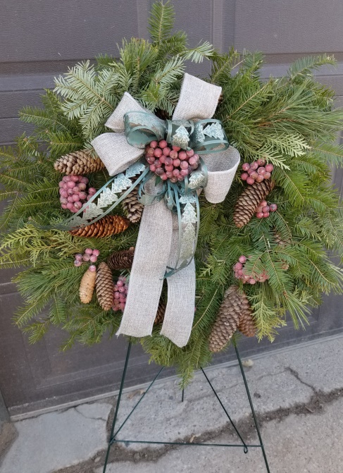 Wreath on Easel